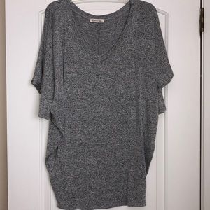 Gray long thick shirt